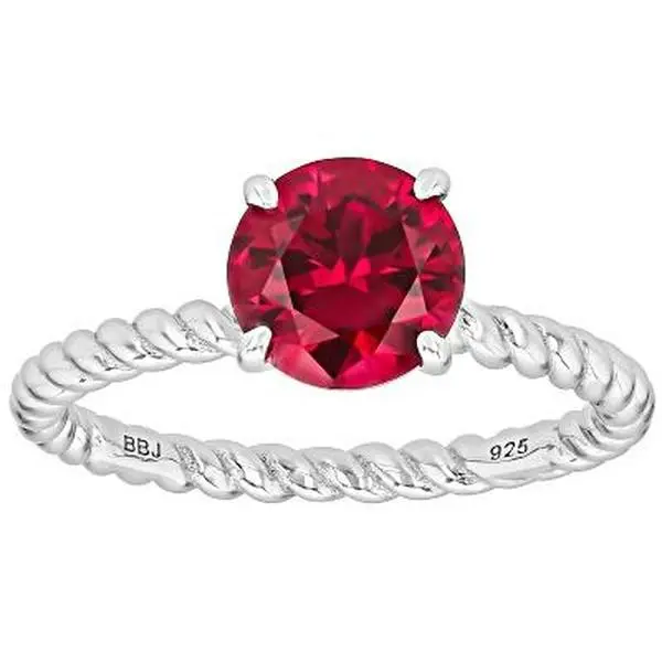 JTV Red Lab Created Ruby Rhodium Over Sterling Silver Ring 2.04ct JTV Red Lab Created Ruby Rhodium Over Sterling Silver Ring 2.04ct