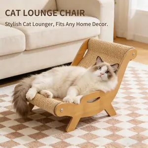 C-type sisal cat lounge chair - a breathing lounge chair that combines scratch, rest, and paw grinding in a minimalist art form