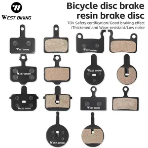 WEST BIKING Bicycle Hydraulic Disc Brake Pads, Resin Semi-Metallic Brake Shoes, Durable Cycling Accessories, High Performance Braking System
