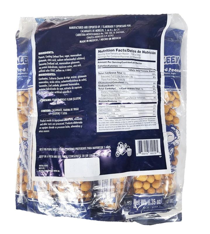 Taleen Japanese Style Roasted Peanuts 10ct 5.71oz Tube Bags 3lbs 9.1oz Snack Food