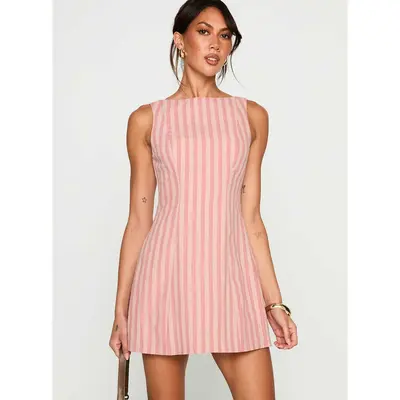 strapless open back dress Justina Bandage Mini Dress Black main image 1