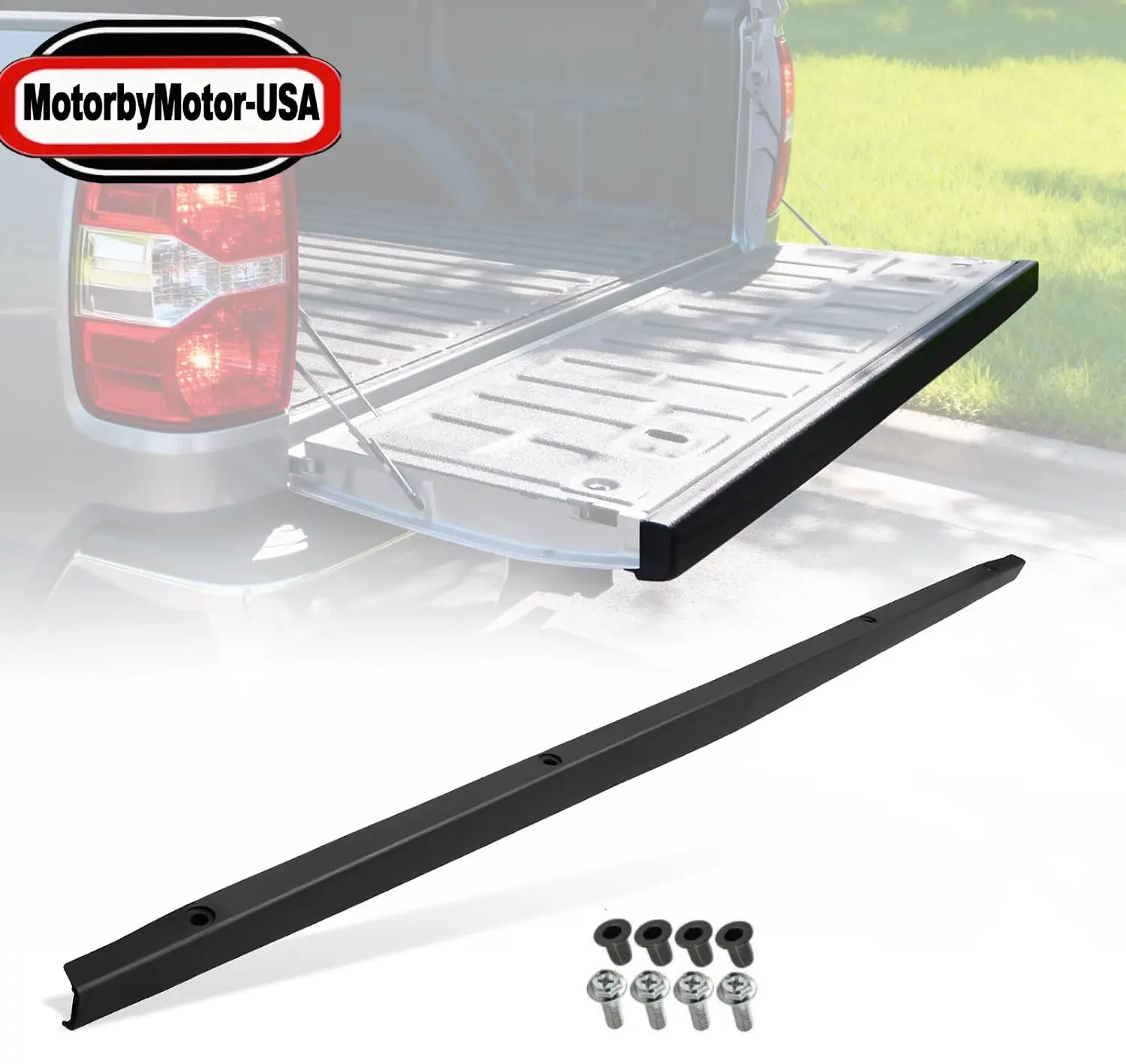 Tailgate Cap Molding Cover Protector Spoiler Trim For 2007-2013 Toyota Tundra