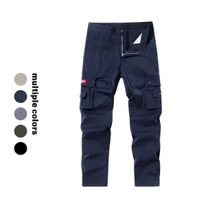 Men’s Stylish Plain Straight Cargo Pants - Menswear Clothes, Multi-Pocket, Wear-Resistant, Breathable, Wrinkle-Resistant, All-Seasons Casual Bottoms for Daily Commuting & Outdoor Work (Multiple Colors)