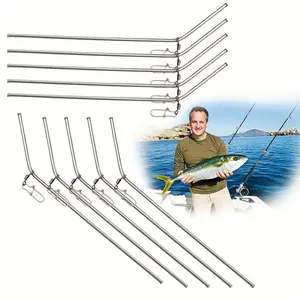 10-Piece Fishing Metal Anti-Tangle Rod Set, Durable Carps Fishing Accessories with Copper Alloy Y-Shaped Balance Connector, Lightweight and Versatile, Sizes 5, 7, 9, 12cm