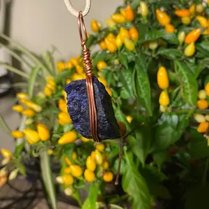 Raw Azurite Crystal Necklace