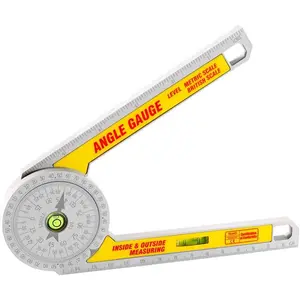 Miter  Protractor Angle Ruler, 360  Measure Tool ,Angle Finder Gauge with High Accuracy Bubble Level for Carpenters and  Building Trades