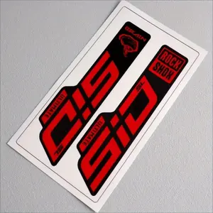 2-Piece set, ROCKSHOX SID mountain bike front fork decorative sticker, creative design, stylish bicycle body decal