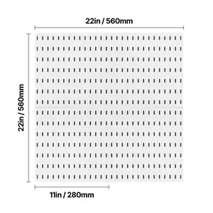 VEVOR Pegboard Combination Kit, 11" x 11" Plastic Pegboard, 4 Panels, Peg Board Wall Organizer Kit with Accessories, for Garage Tool Storage Kitchen Living Room Craft Room Office Bathroom Home, White