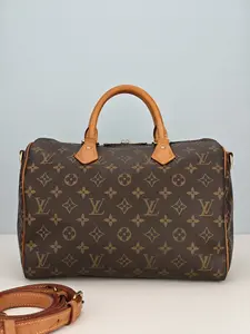 Pre-owned Monogram coated canvas Shoulder Bags Louis Vuitton Speedy Bandoulière 30 Monogram Canvas 【MB0118】