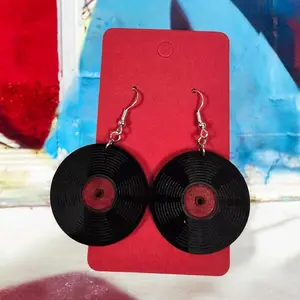 140) Acrylic Record Earrings