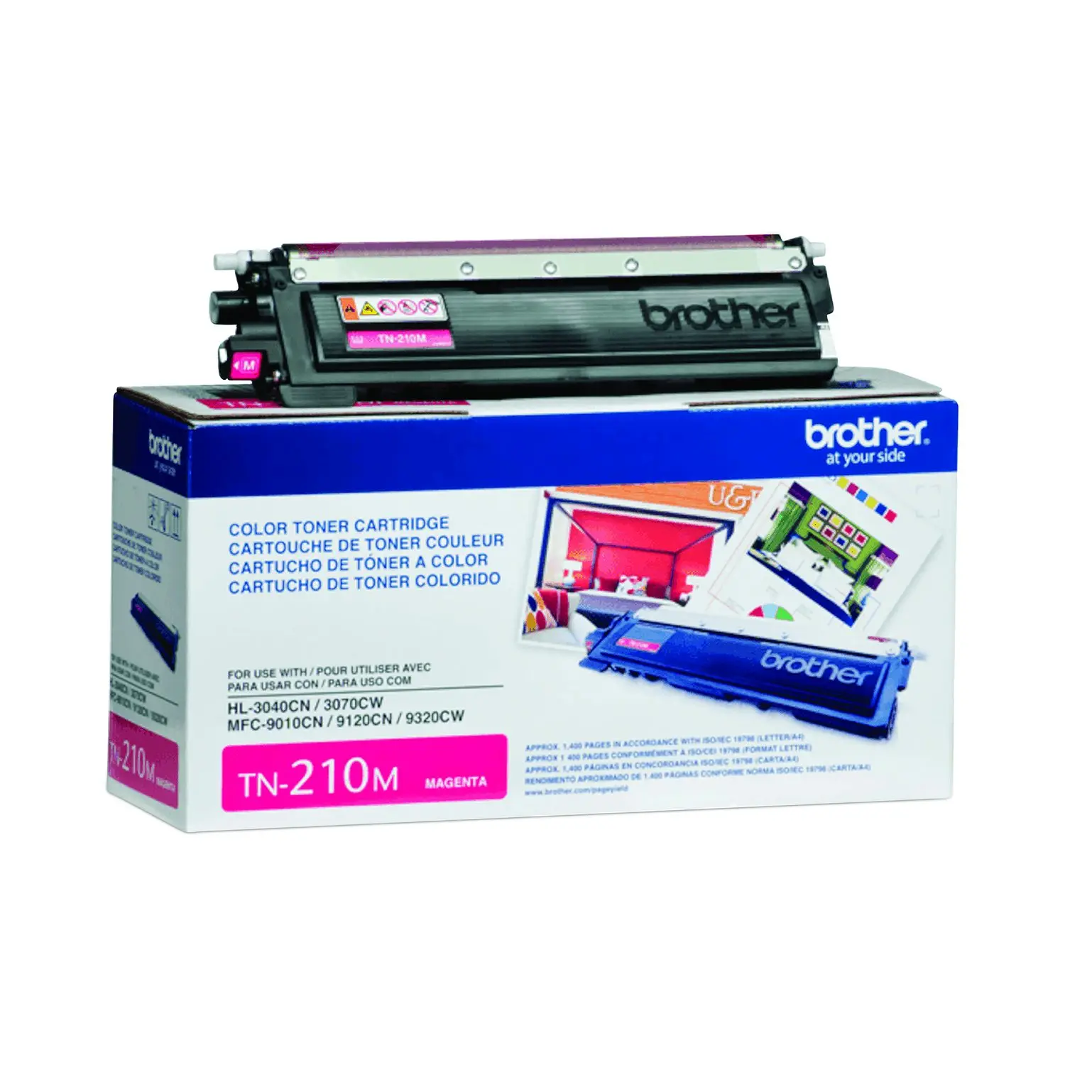 Brother TN210M Magenta Toner Cartridge for Brother Printers, 1400-Page High Yield