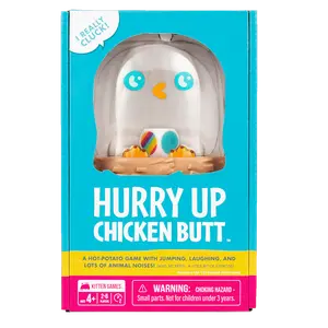 Hurry Up Chicken Butt Game by Exploding Kittens - Fun Family Game for Adults, Teens & Kids - Active Play