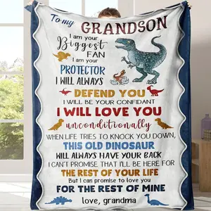 Dinosaur Print Cozy Blanket, Flannel Blankets, 1 Count Soft Comfortable Warm Napping Throw, Sleeping Bedding Supply for Home, Office or Travel, Decorative Giftable Blanket #GLOBAL PICKS