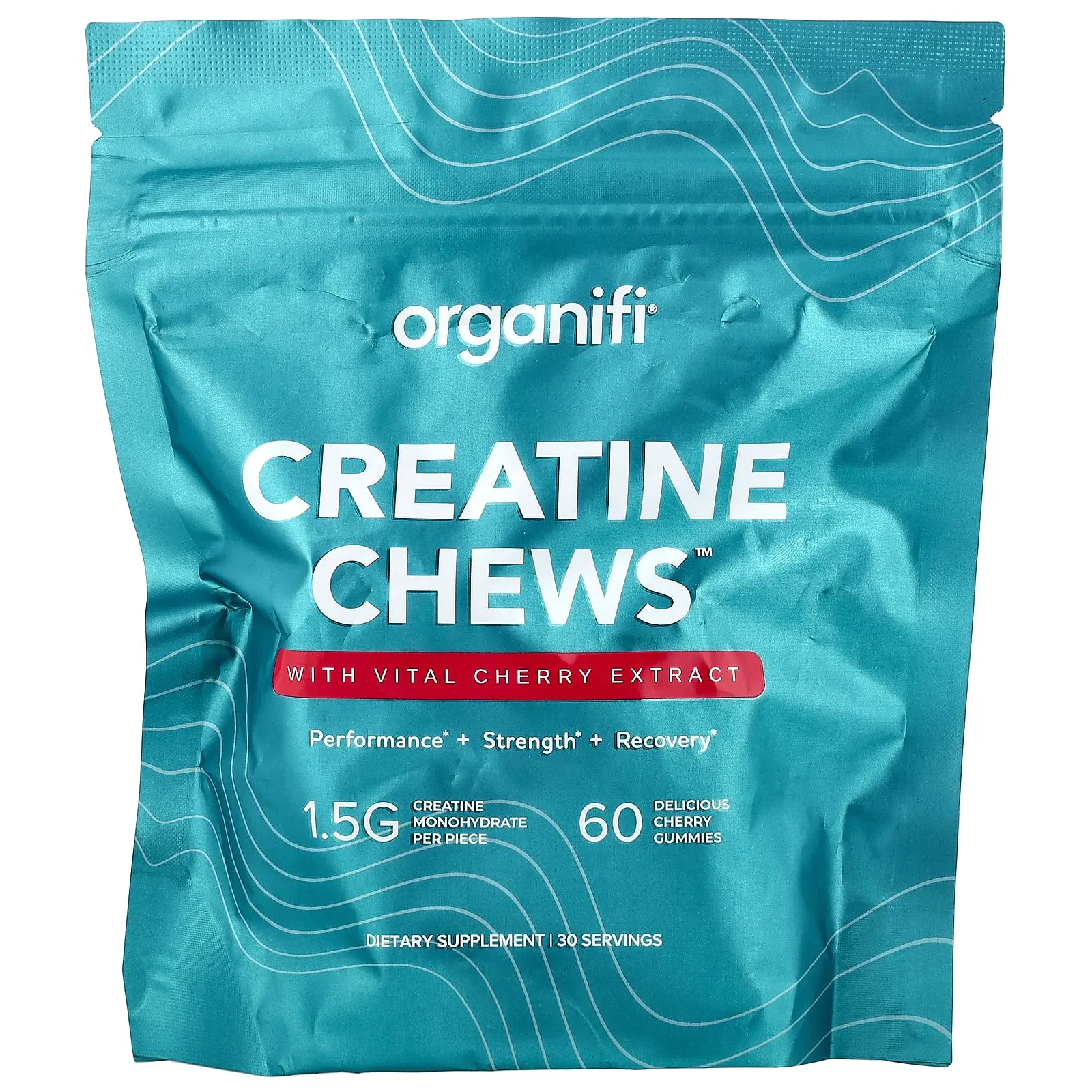 Organifi Creatine Chews™, Cherry, 60 Gummies