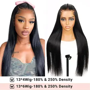 Alipearl Hair 250% Density 13x4 Lace Frontal Wig Glueless Pre Braided Straight 13x6 Lace Front Wig Stylist Wig Pre Cut Pre Styled Valentine Musts