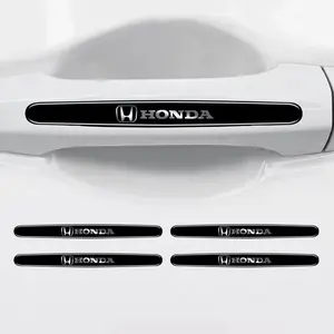 Car Door Handle Bowl Stickers, Anti-Collision Protector for Honda Mugen Power, Civic Accord Crv Hrv Jazz Cbr Vtec Vfr Accessories