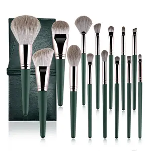 Professional 14pcs Makeup Brush Set with Bag Premium Synthetic Brushes for Foundation Concealer Powder Blush Eyeshadow Eyebrow Travel Makeup Brushes Set Valentine's Gift for Women