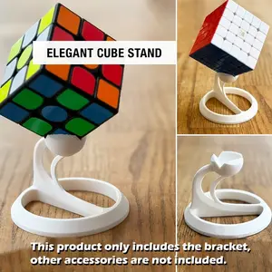 1pc, elegant cube stand, cube display base, home display item, suitable for 2X2, 3X3, 4X4, 5X5 cubes, suitable for display in living room, bedroom, and office, it is the ideal gift for cube enthusiasts