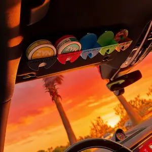 3D Printed Vehicle Sun Visor Holster - Non-Toxic PLA, Designed for Secure Access, Available in Multiple Colors and Text Options