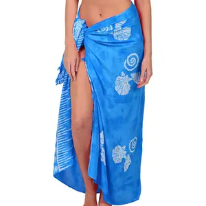 Turquoise Shell Rayon Sarong