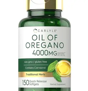 Carlyle Oregano Oil 4000mg Supplement | 150 Softgel Capsules | Contains Carvacrol | Non-GMO & Gluten Free Formula