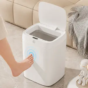 Multi-mode smart trash can with motion sensing, touch control, and knee detection, featuring a rechargeable battery for 60-day power endurance, designed for home and office use with waterproof capabilities