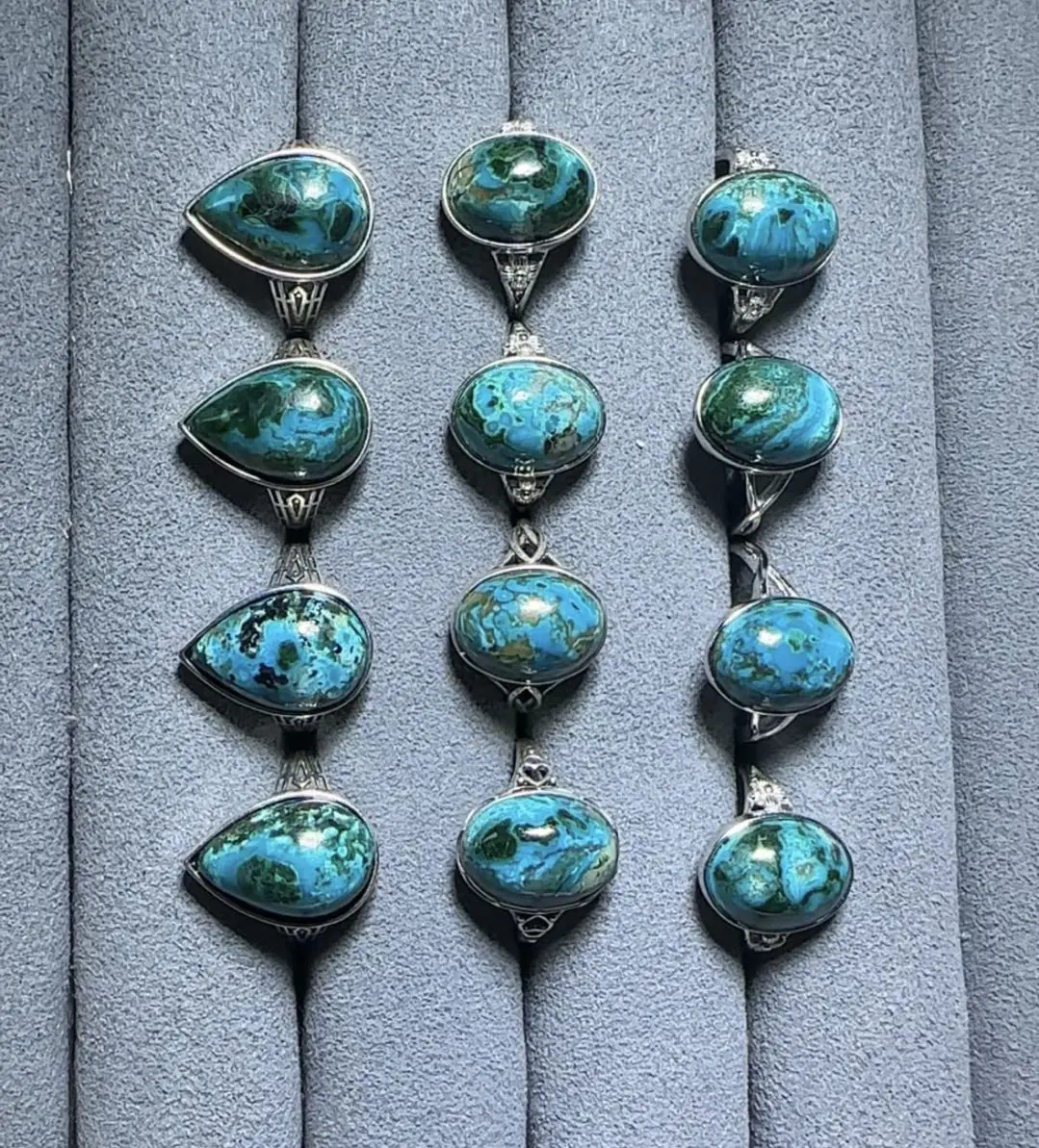 Julie(7997)gc.Chrysocolla s925 ring