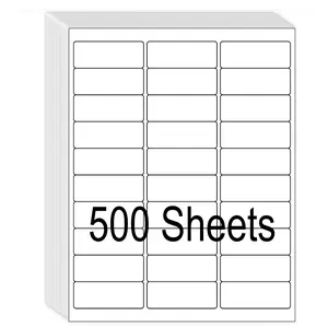 SJPACK 30 up Labels 1" X 2-5/8" Shipping Address Labels for Laser and Inkjet Printers, White Multipurpose Label Sticker Paper