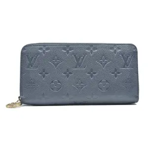 Pre-owned Louis Vuitton canvas Small Leather Goods $1170 LV Monogram Empreinte Leather Zippy Wallet RFID