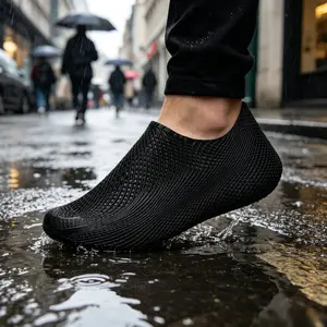 Men's 3D Printed Grid Texture Foam Shoes | Big Size 36-45 Available | Ultra Breathable Hollow Out Clogs | Lightweight Non-Slip Slip-On Casual Footwear for Beach, Pool & Everyday Wear