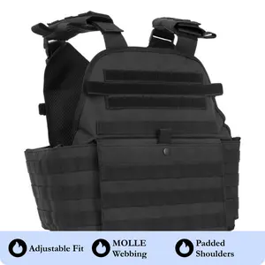 Expert Adjustable Weighted Vests for Training 2XL-4XL Water-Resistant Breathable Comfortable Unisex Fit with MOLLE Webbing & Padded Shoulder Covers