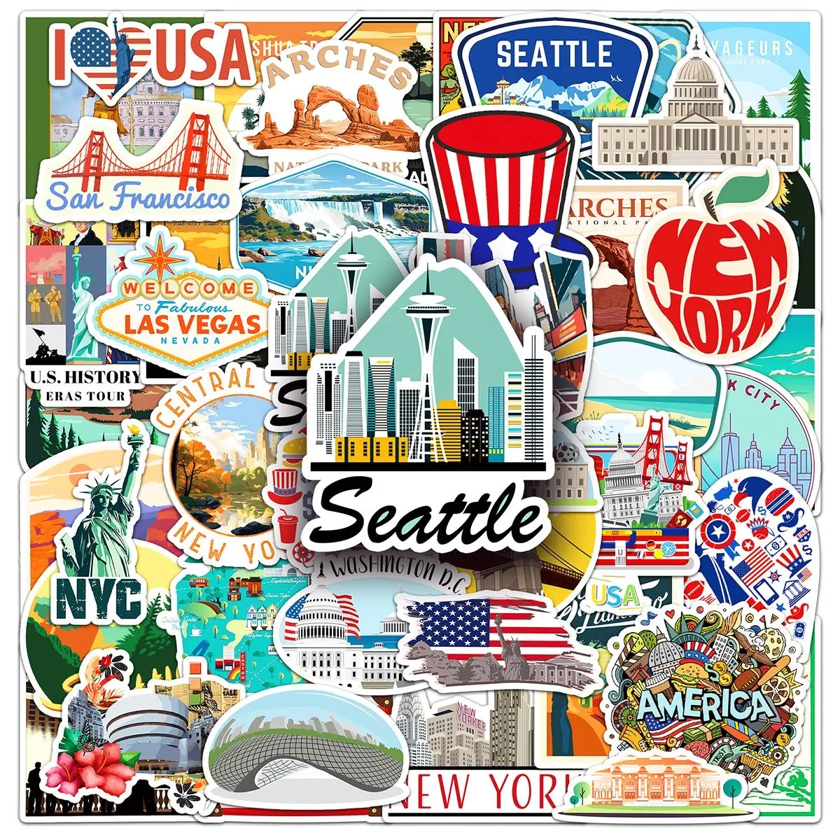 American Stamp Stickers