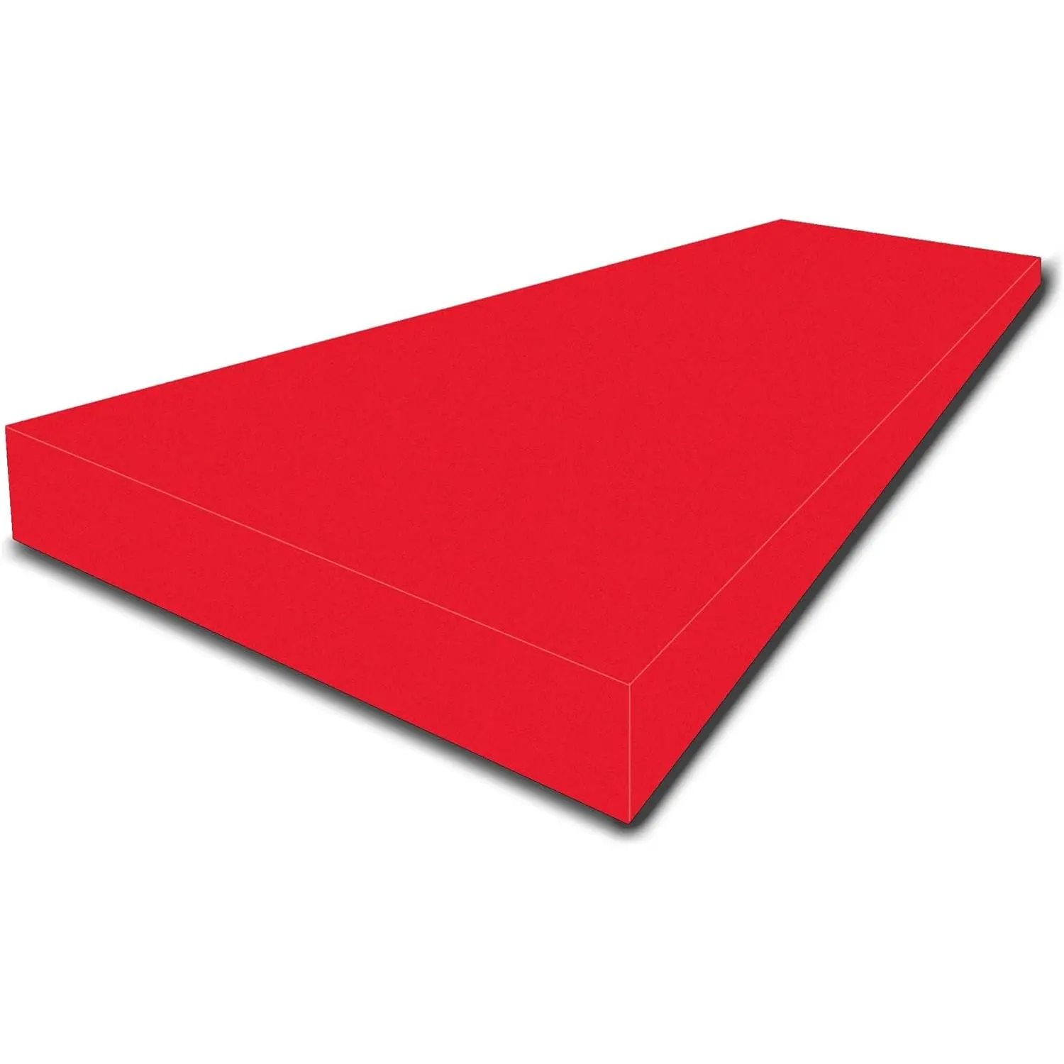 2" Thick x 24" Wide x 72" Long Red High Density , Ideal for  Padding, Seat Replacement, Chair Cushion Replacement,  Seat Cushion and More