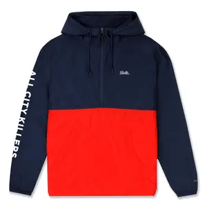 ACK WINDBREAKER ANORAK JACKET - NAVY/RED