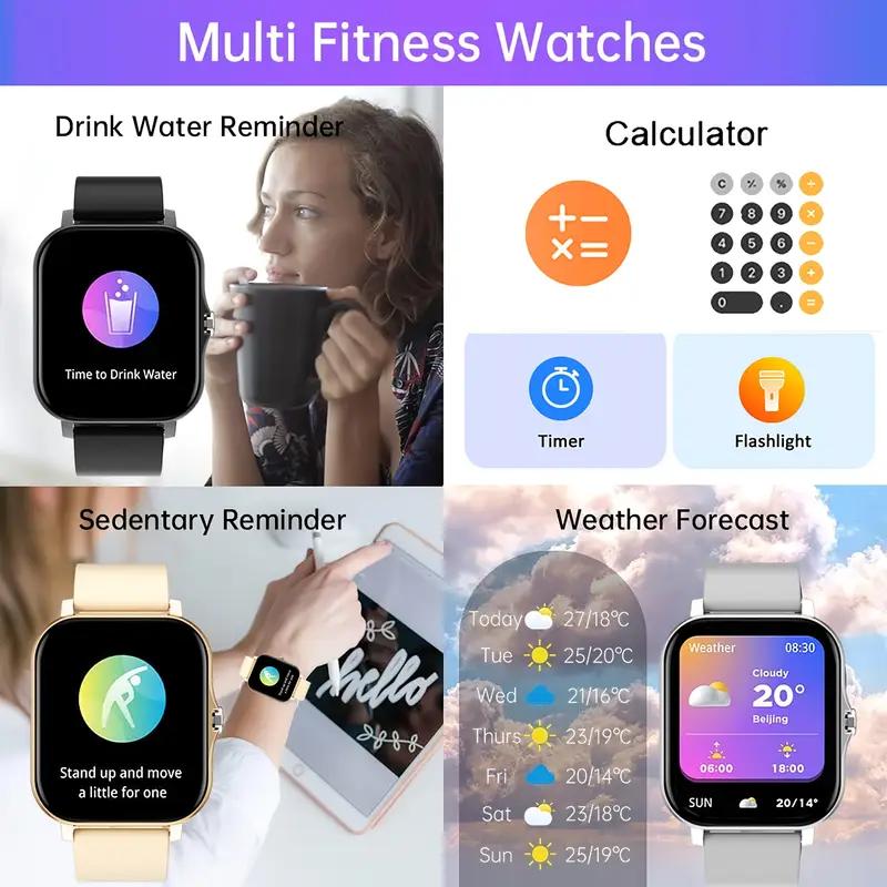 LAXASFIT Smartwatch with Fitness & Call Features Y13, Supports Calculator, Fitness Tracking, Bluetooth Calling, Message Notifications, Etc.Suitable for both men and women, it makes a great gift.Smartwatch Android and iOS AI GPS fashion  gadget