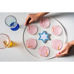 Strawberry Swirl Seder Plate/Holiday Platter