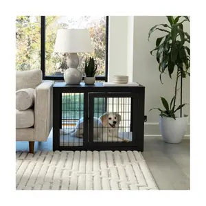 Petmaker Furniture-Style Acacia Wood Dog Crate