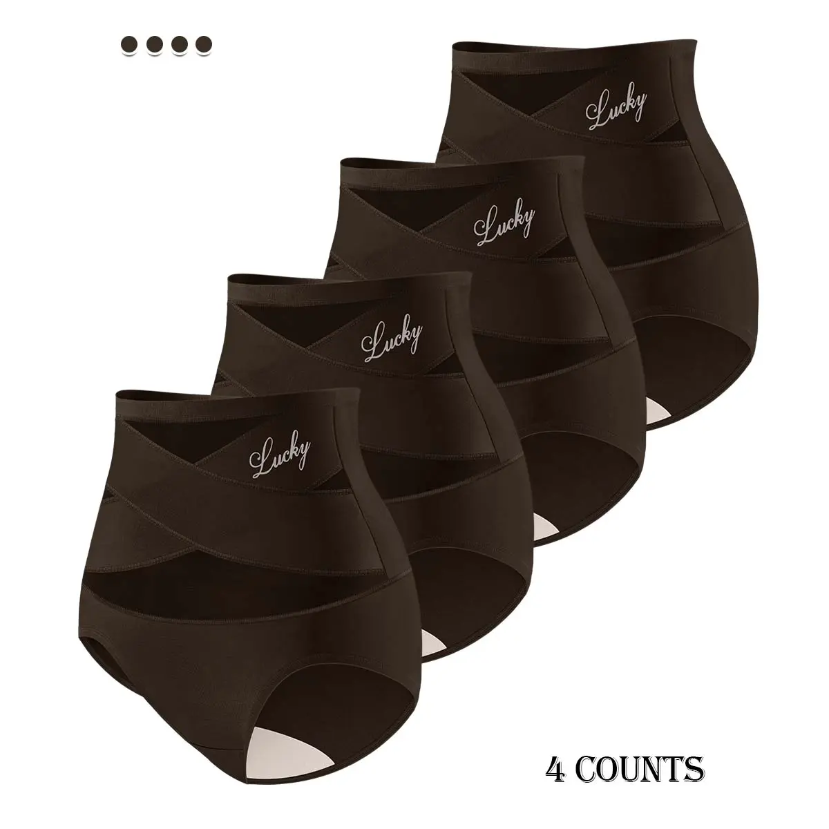 4 pack-4 coffee brown 