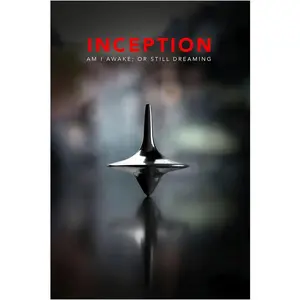 Eflormes Inception Poster Minimal Movie Posters Awake Or Dream Decorative Painting Canvas Wall Art Office Bedroom Study Living Room Recreation Club Posters Gifts, 30x45(cm) 12x18(in) udframed