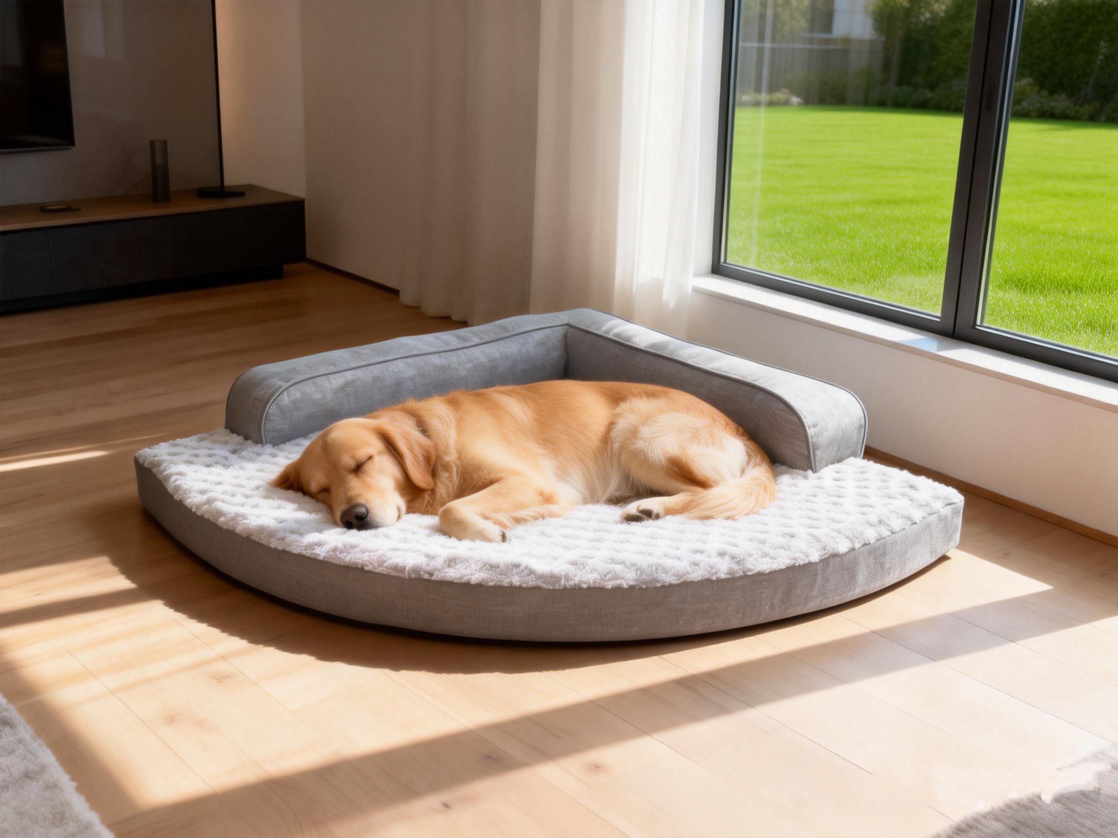 Large Dog Bed - XL Orthopedic Egg-Crate Memory Foam Dog Beds with Removable Washable Cover, Waterproof Pet Beds with Non-Slip Bottom, Grey