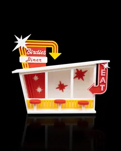 Birdies Diner Bird Feeder – Retro Birdhouse Café for Backyard & Garden Decor