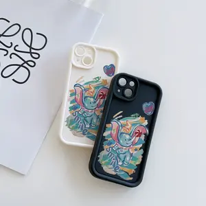 A Creative Cute Animated Dumbo Pattern Matte Phone Case, Suitable for iPhone 17 Air/16 Plus/15 Pro Max/14 Pro/13/12/11/XS Max/X Phone Case, Ideal Gift for Family, Friends, Lovers, Boyfriend, Girlfriend, Best Choice for Holiday Gifts TY890
