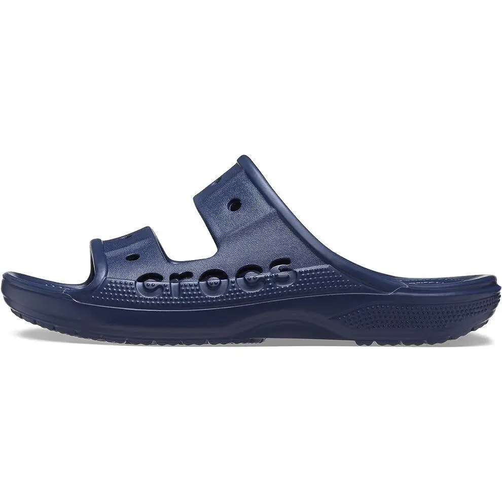 Crocs Unisex Baya Two-Strap Slide Sandals - Navy 207627-410 Crocs Unisex Baya Two-Strap Slide Sandals - Navy 207627-410