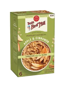 Instant Oatmeal Packets, Apple & Cinnamon, 6 Packets Total, Non-GMO, Gluten Free, Whole Grain