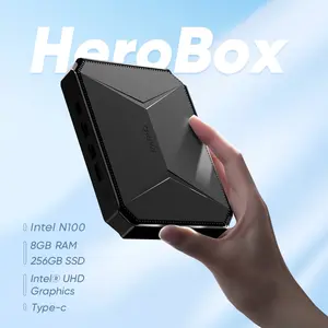 CHUWI HeroBox Intel Celeron N100 Mini PC Up To 2.7GHz Mini PCs 8GB RAM 256GB SSD Windows 11 Mini Desktop Computer