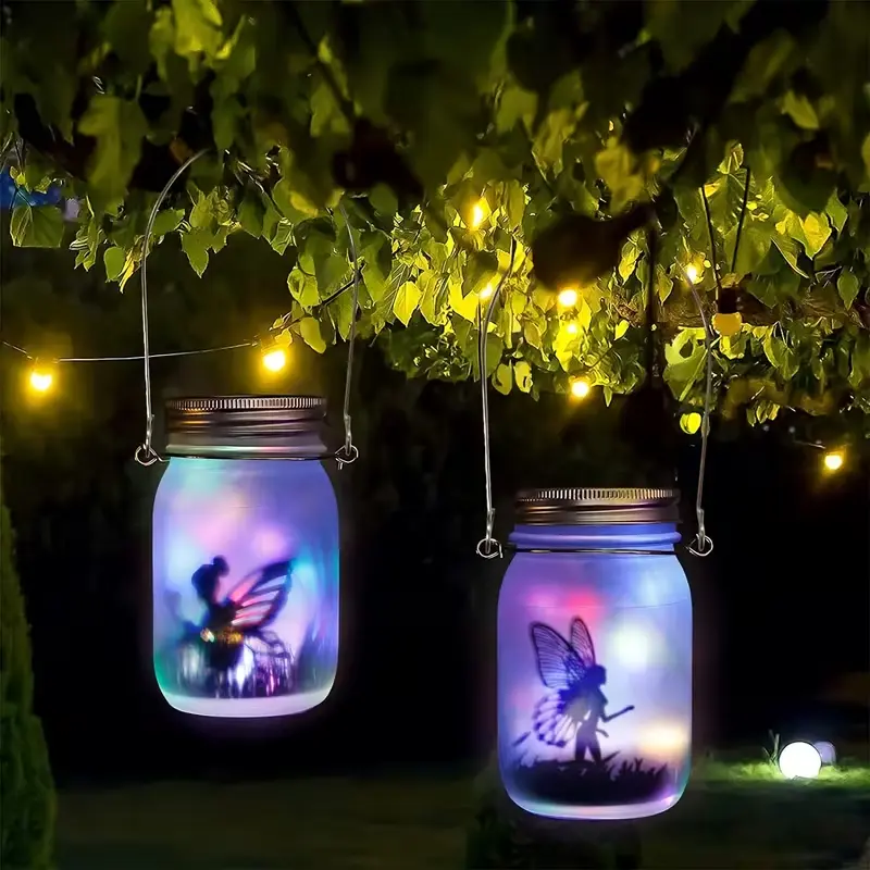 Warm White Lawn Fairy Lights, Ambient Lights, Outdoor Decorative Lights, Hanging & Standing Solar Lights for Garden Decor