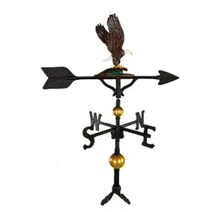 212 MAIN Cast Aluminum 300 Series 32 In. Deluxe Color Eagle Weathervane, Adjustable Base, Arrow Shape