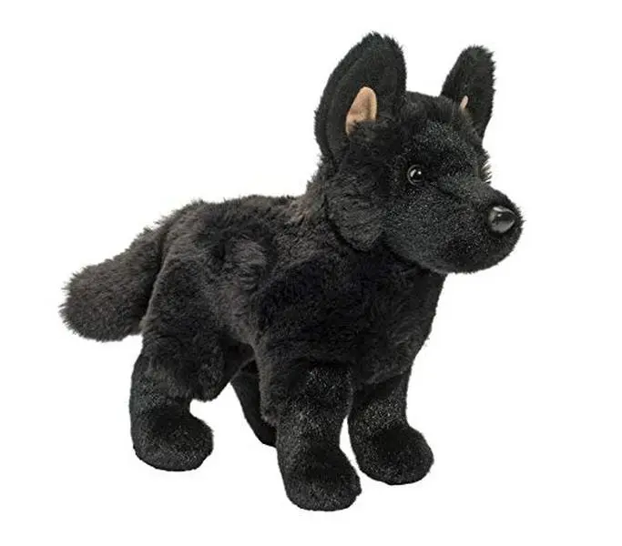 Douglas Cuddle Harko Black German Shepherd 8" Plush Stuffed Animal Toy #3979