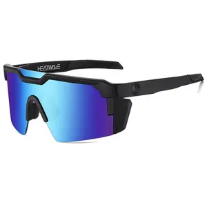 Polarized safety glasses, unisex sunglasses, oversized retro aviator glasses, perfect for activities such as fishing, golf, and cycling.