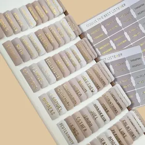 Large Print Bible Index Tabs Gold Embossed Design Durable Laminated Bible Labels